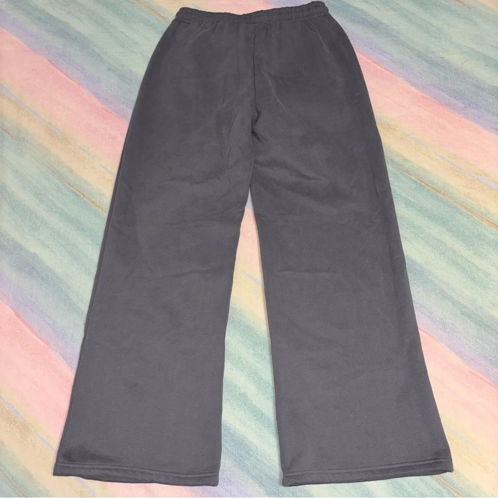 White Fox With Love For You Wide Leg Sweatpants Volcanic size L
